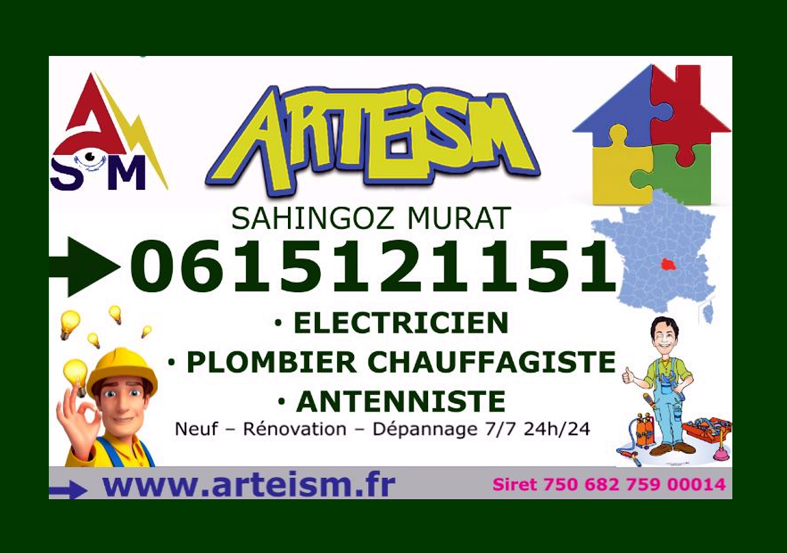 Arteism Murat ( ELECTRICIEN PLOMBIER CHAUFFAGISTE ANTENNISTE )